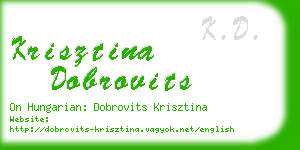krisztina dobrovits business card